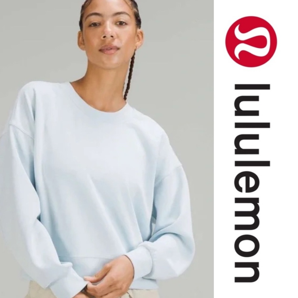 NWT | Lululemon | Perfectly Oversized Crop Crew | Powder Blue | Size 10